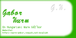 gabor wurm business card